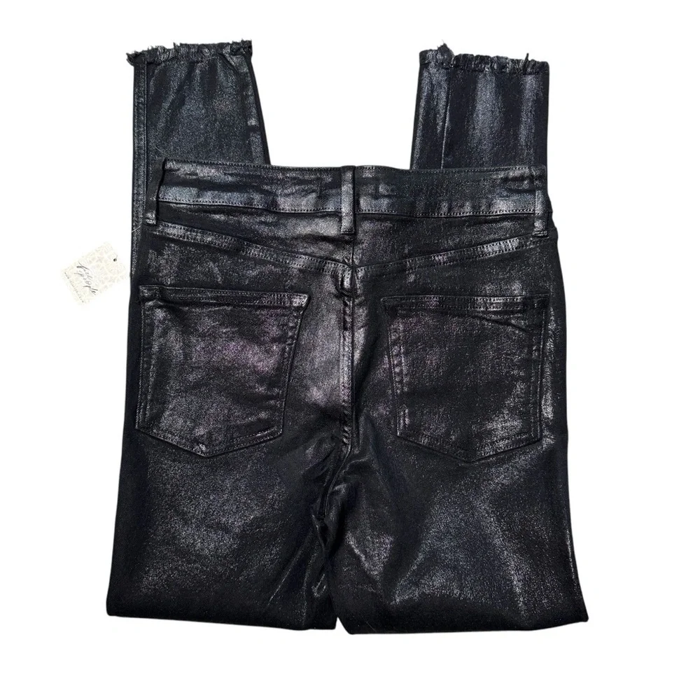NWT New Free People Raw High-Rise Coated Jeans Size 28